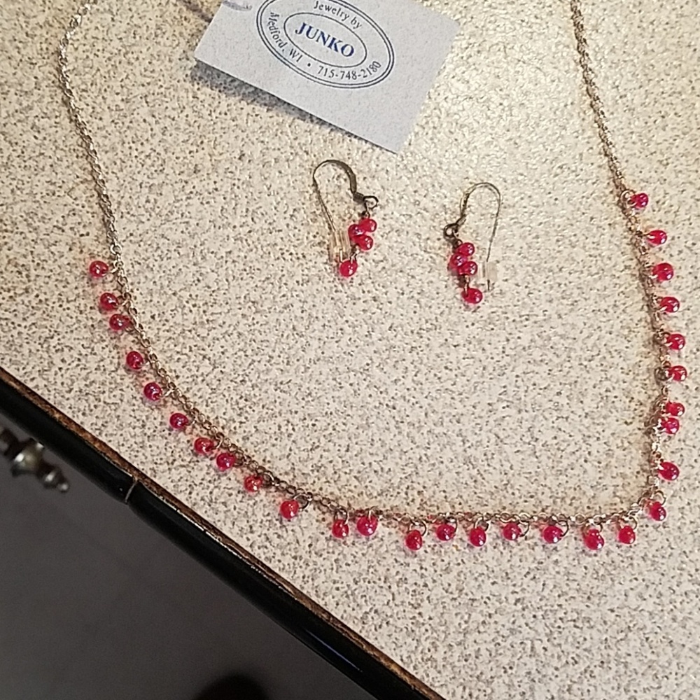 Necklace and matching earrings